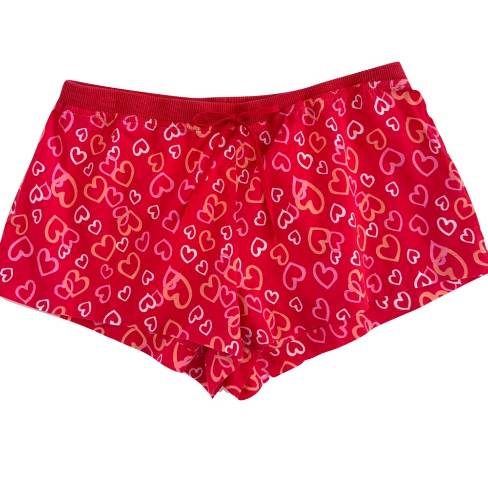 Victoria's Secret Red Hearts Lounge Shorts Size Medium
